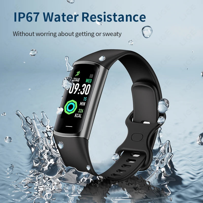 LIGE Smartwatch Sport Fitness Tracker Smart Uhr Für Männer Frauen Herzfrequenz Blut Sauerstoff Schlaf Monitor Wasserdichte Smart Armband