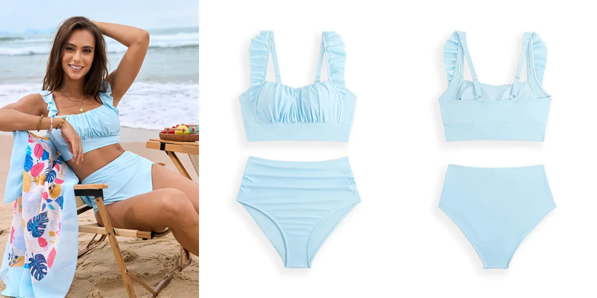 Sexy Bikini-Set mit Strasssteinen für Damen – ideal für Strand und Pool
