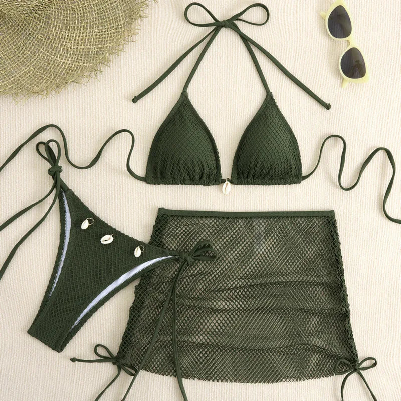 Sexy Bikini-Set mit Push-up und hoher Taille – Perfekt für Strand und Pool