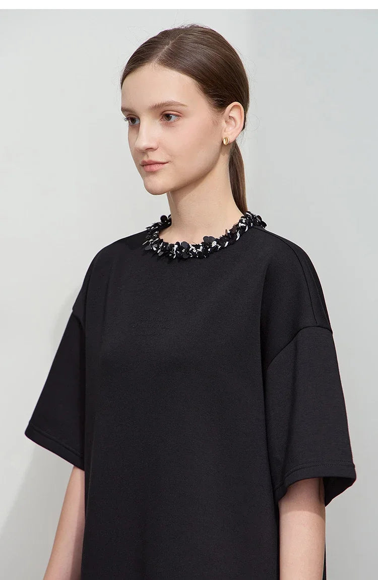 Minimalistisches Strickkleid Für Damen Mit Stretch Und Business Look