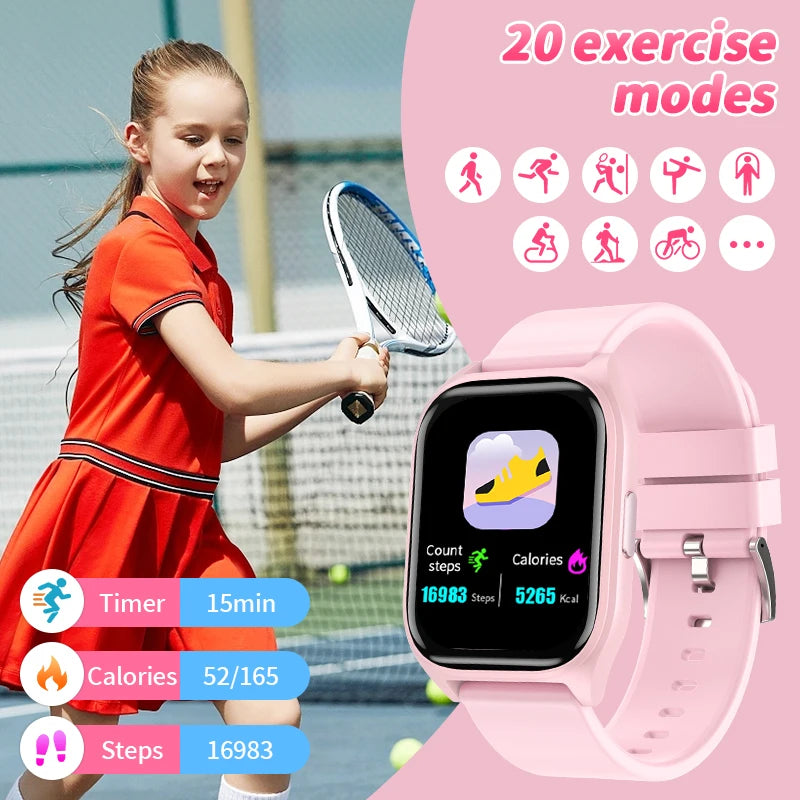 LIGE Kinder Smartwatch Kinder Lernkarte Hörbuch Aufnahmespiele Jungen Mädchen Uhr Student Kalorien Sport Neue Smartwatch