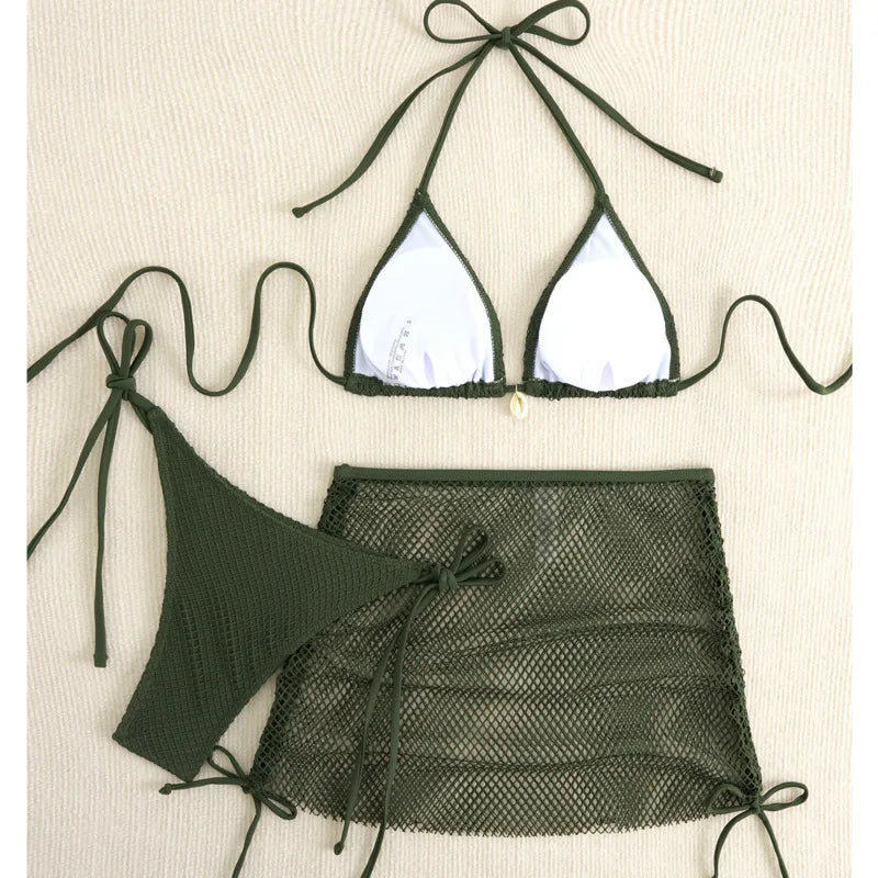 Sexy Bikini-Set mit Push-up und hoher Taille – Perfekt für Strand und Pool
