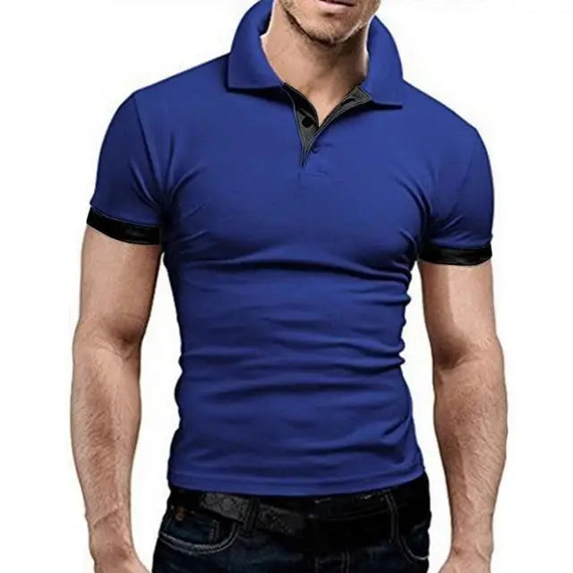 Klassisches Herren-Poloshirt mit amerikanischem Revers, Knopfleiste und langen Ärmeln – ideal für den Herbst