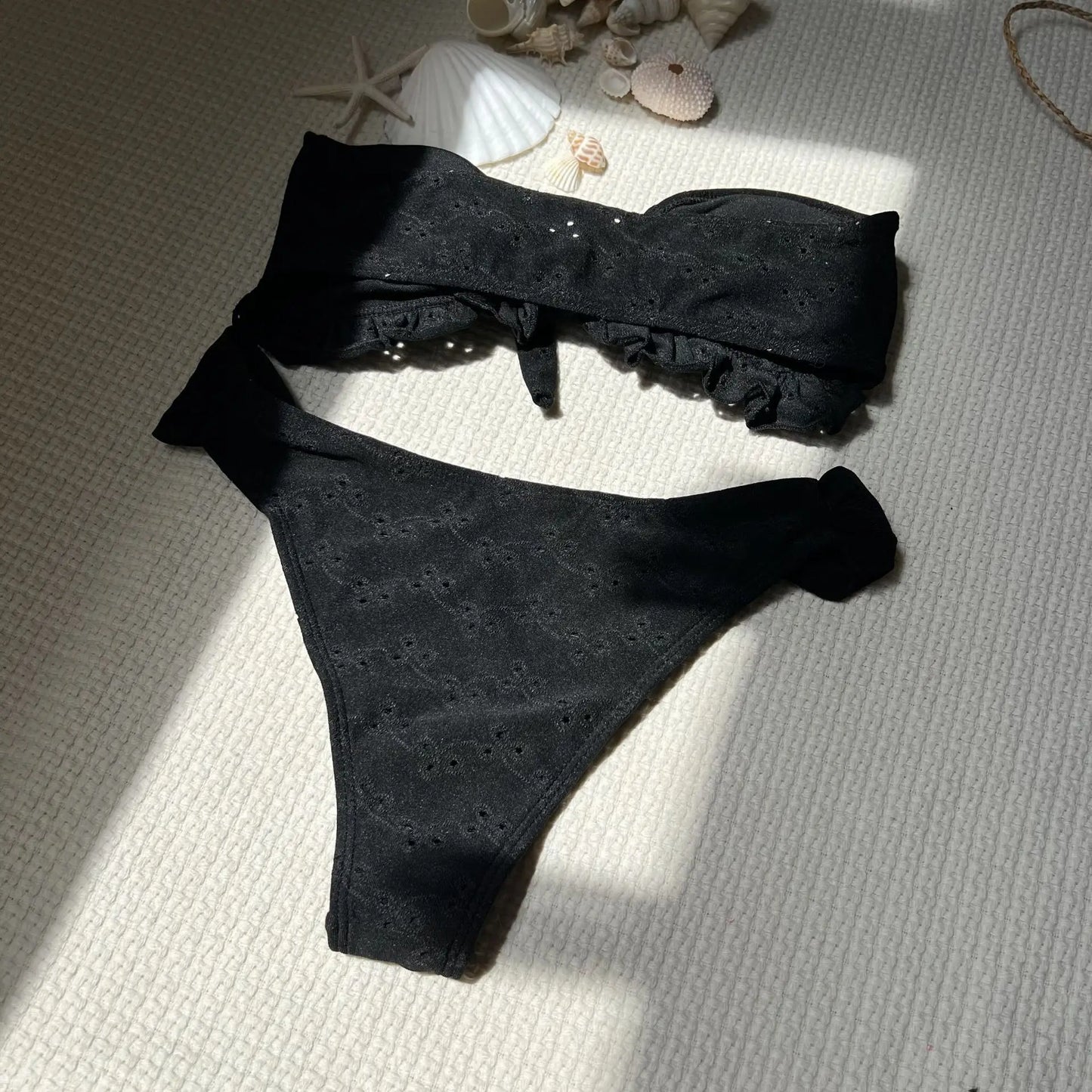Gestreiftes sexy Bikini-Set mit Push-up-Effekt – ideal für Strand und Pool