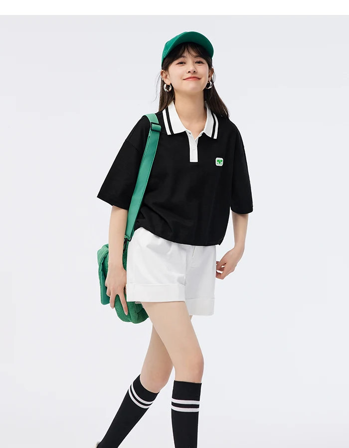 Semir Polo Shirt Frauen kurz Sommer neue lose Taille weiches bequemes T-Shirt