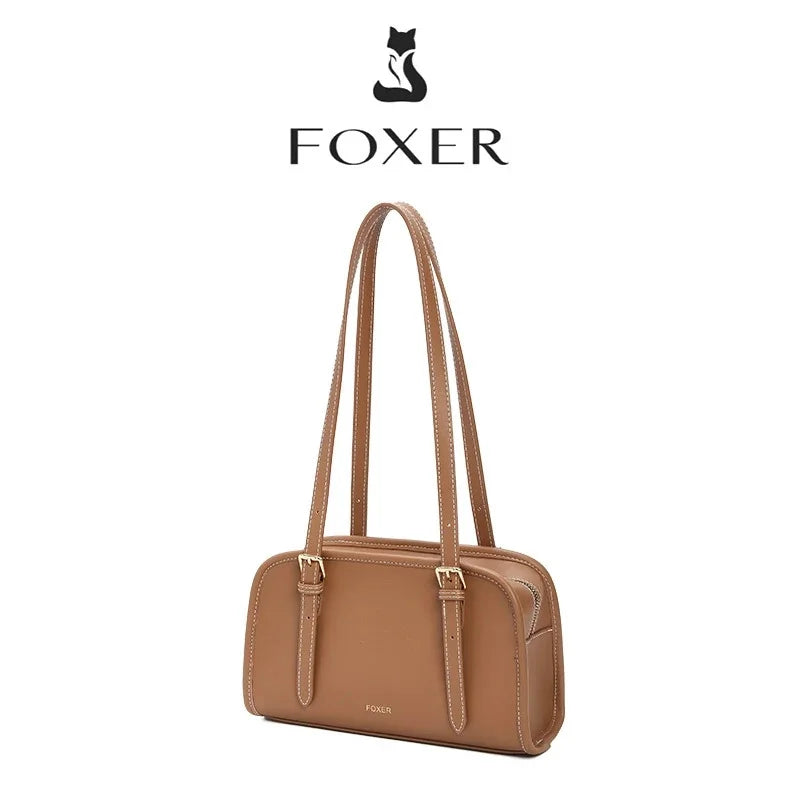 Damen Schultertasche aus PU-Leder im Baguette-Stil Casual
