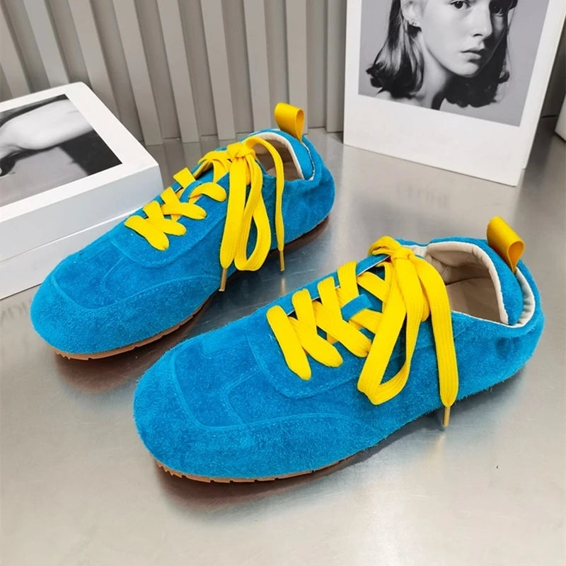 AIYUQI 2025 neue frauen flache schuhe Echt leder retro turnschuhe schuhe frauen Große größe modische Forrest Gump weibliche schuhe