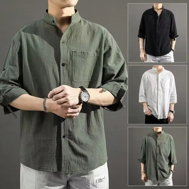 Lässiges Herren-Langarmshirt mit digitalem Farbverlauf – ideal für den Herbst