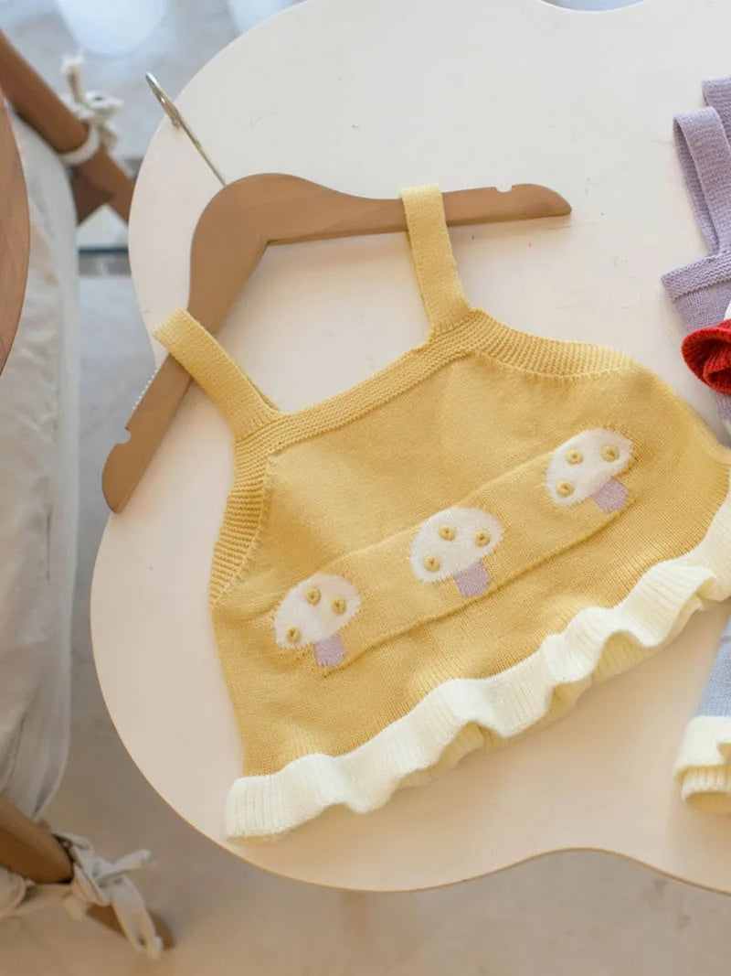 Mädchen Halter Tops im Sommer Stil mit buntem Farbblock Design