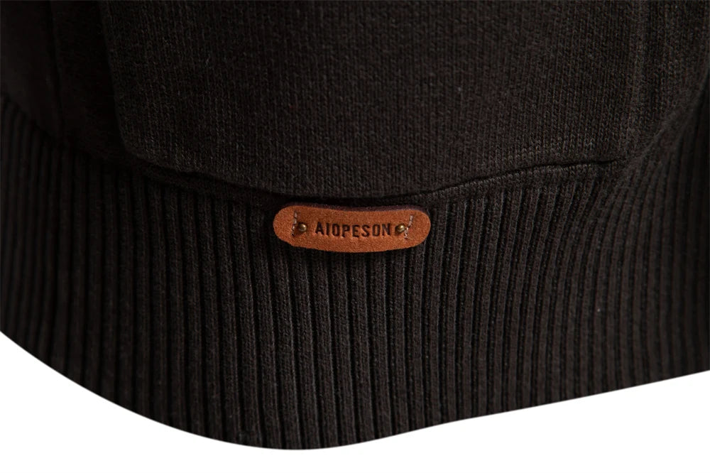 Baumwolle Strickjacke für Männer Qualität Herren Pullover Mode Turn Down Kragen Strick pullover für Männer