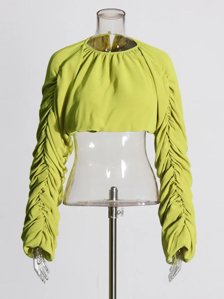 Eleganter Damen-A-Linien-Rock mit hohem Bund und Patchwork-Design im minimalistischen Stil