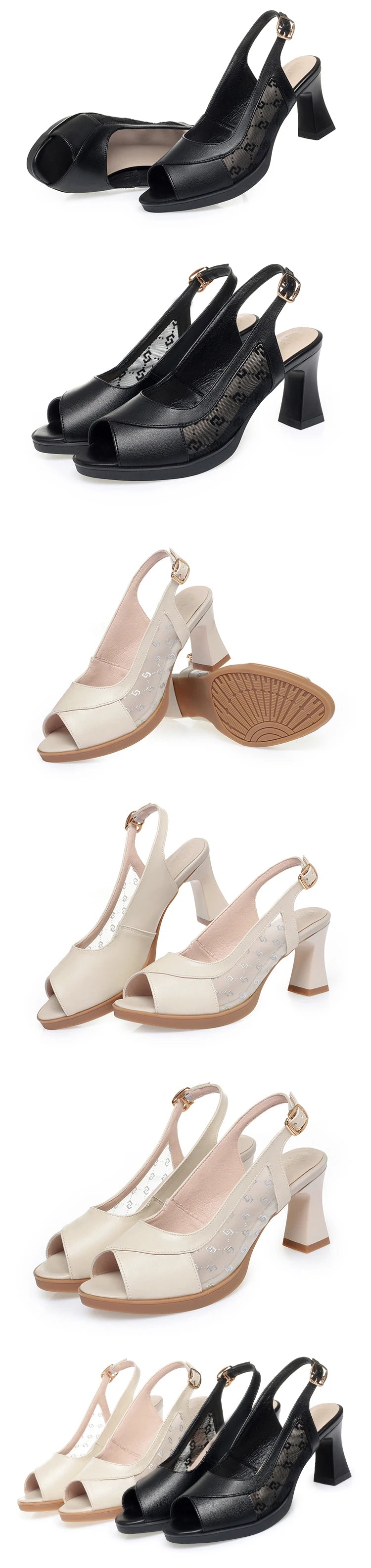 AIYUQI Frauen High Heel Sandalen Plattform 2025, Neue Echtes Leder Sommer Sandalen Frauen Fisch Mund Mode Kleid Frauen Sandalen