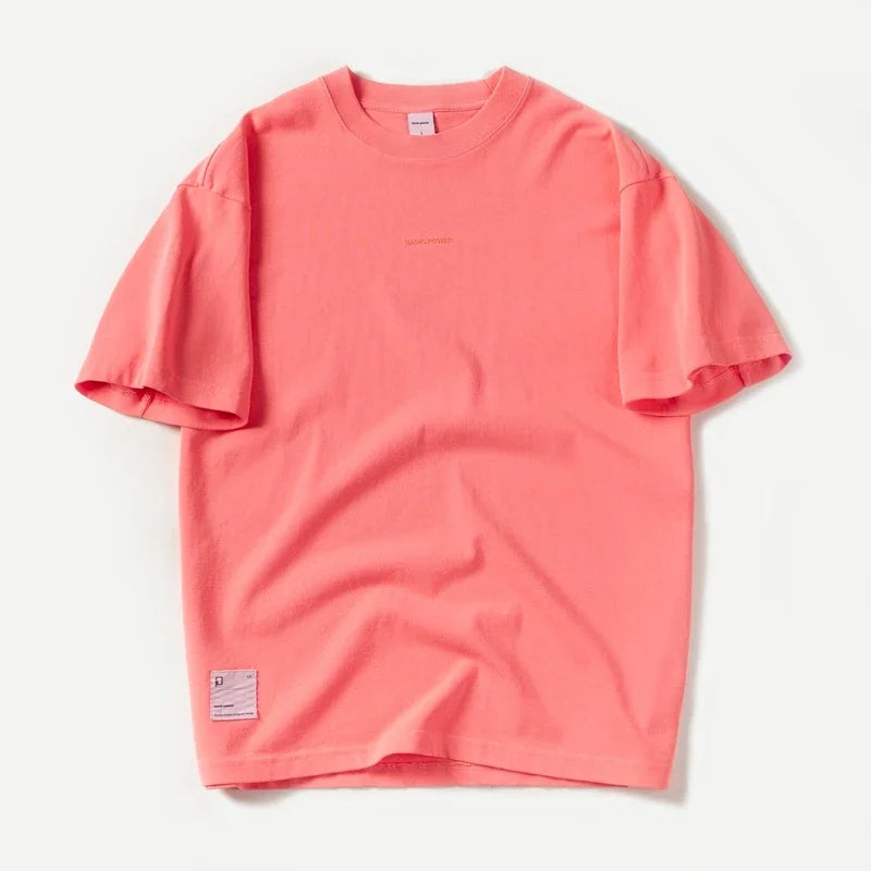 Herren T-Shirt aus Baumwolle im lässigen O-Ausschnitt mit solidem Design