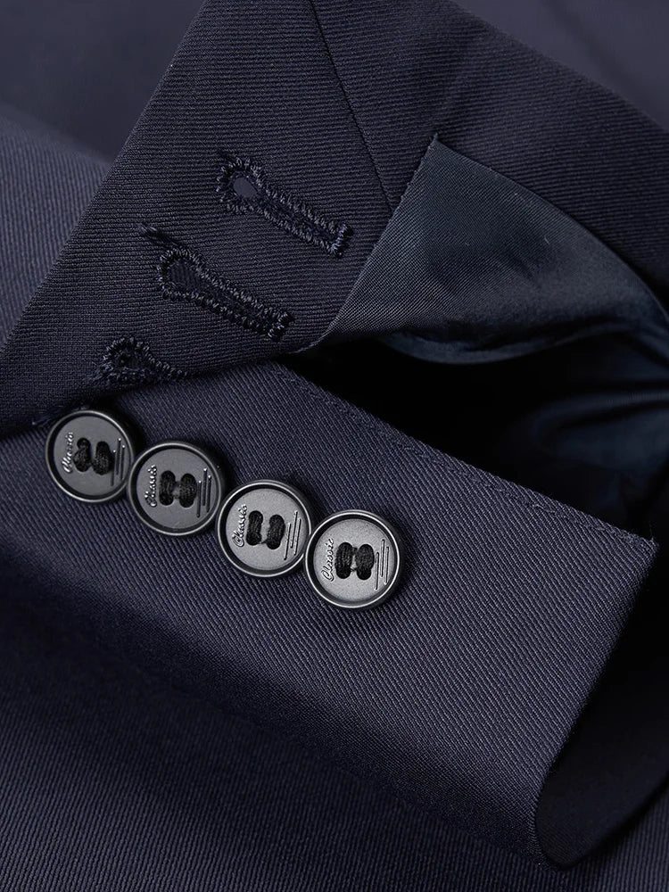 Hochwertiger Herrenanzug aus 30% Merinowolle in Tiefblau – Eleganz für Hochzeit und Business