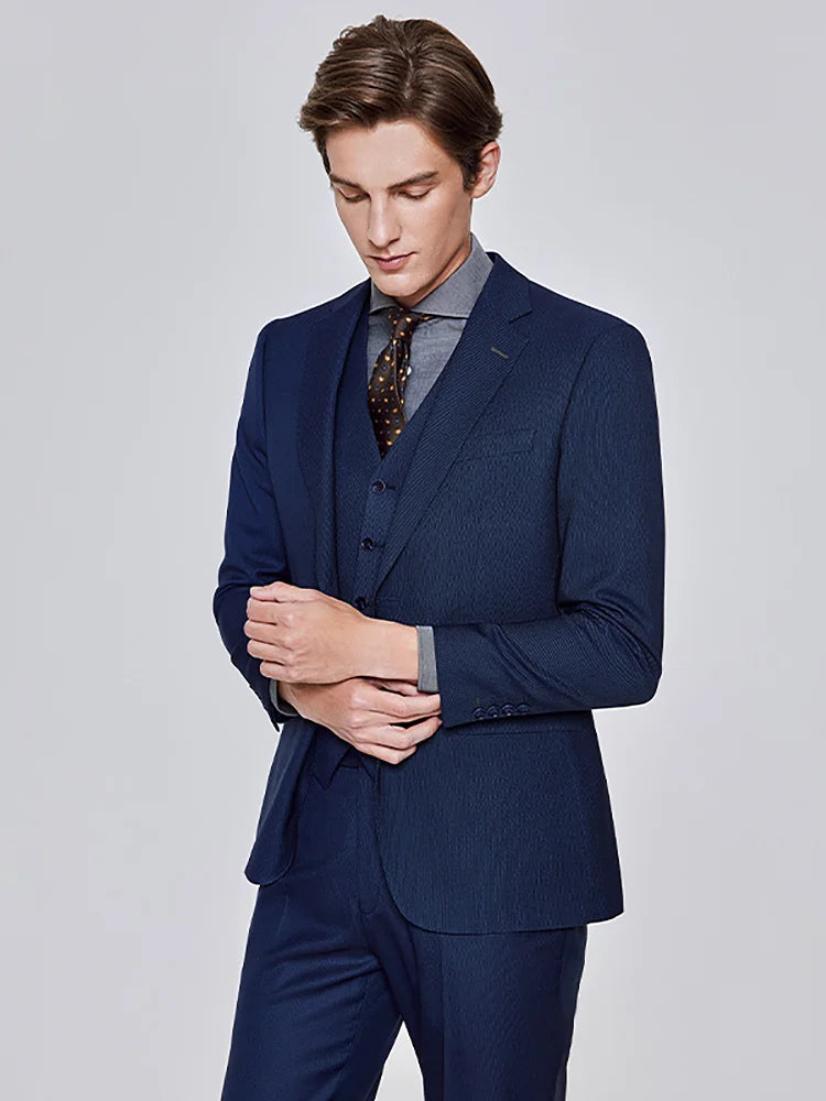 Graues Slim-Fit-Anzugset für Herren – Eleganter Blazer mit Hose für Hochzeiten und formelle Anlässe