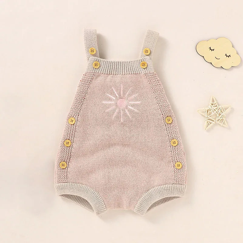 Baby Overall mit Sonnenblumen-Muster für Mädchen im Koreanischen Stil