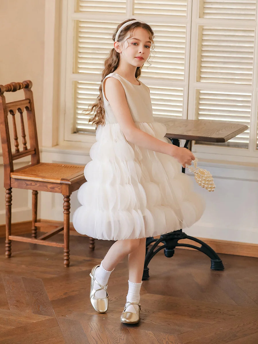 Lila Prinzessinnen-Kleid aus Gaze mit Pailletten für Mädchen – festliche Kinderbekleidung für Partys und Hochzeiten, Größe 3T-12T