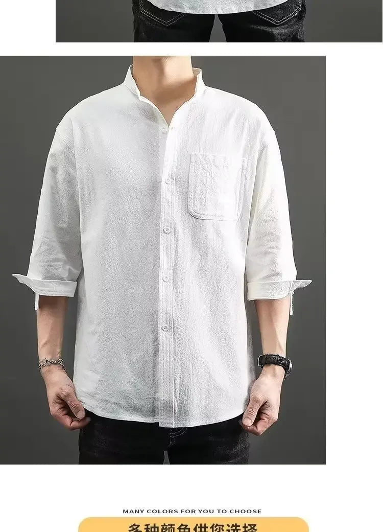 Lässiges Herren-Langarmshirt mit digitalem Farbverlauf – ideal für den Herbst