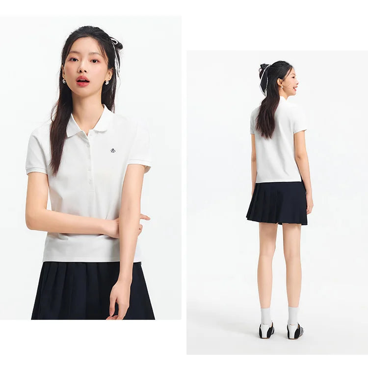 Semir Poloshirt für Damen, schick, kühles Gefühl, antibakteriell, schmale Passform, 2022, neuer Sommer, bestickter Pullover, lässig für den Alltag