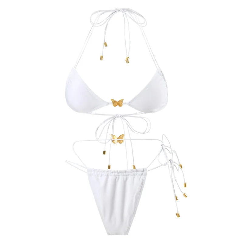 Dreiteiliges Damen-Bikini-Set im brasilianischen Stil – ideal für Strand und Pool