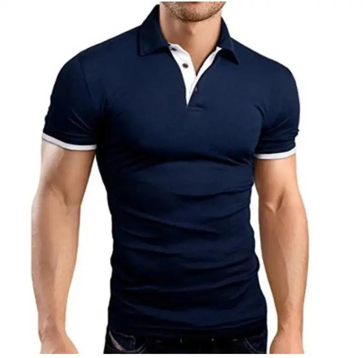 Klassisches Herren-Poloshirt mit amerikanischem Revers, Knopfleiste und langen Ärmeln – ideal für den Herbst
