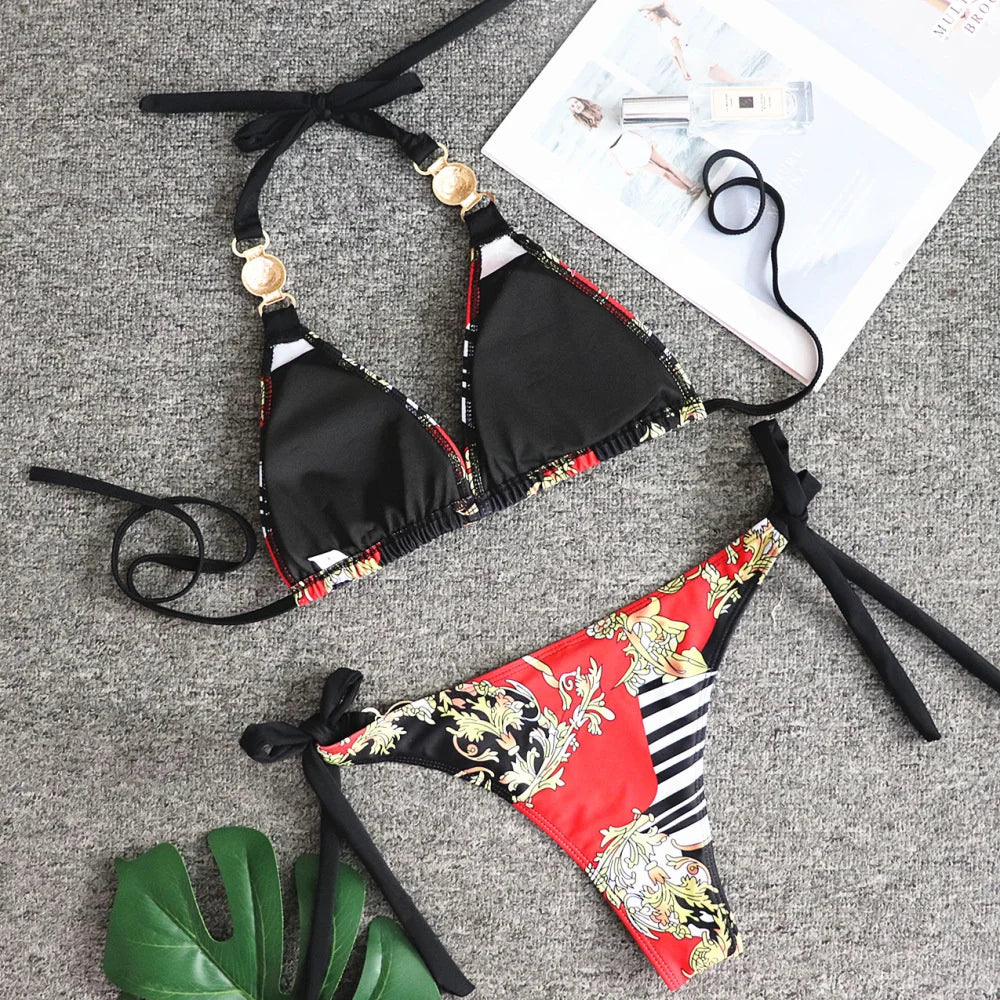 Sexy Bikini-Set für Damen – Brasilianischer Stil, ideal für Strand und Pool
