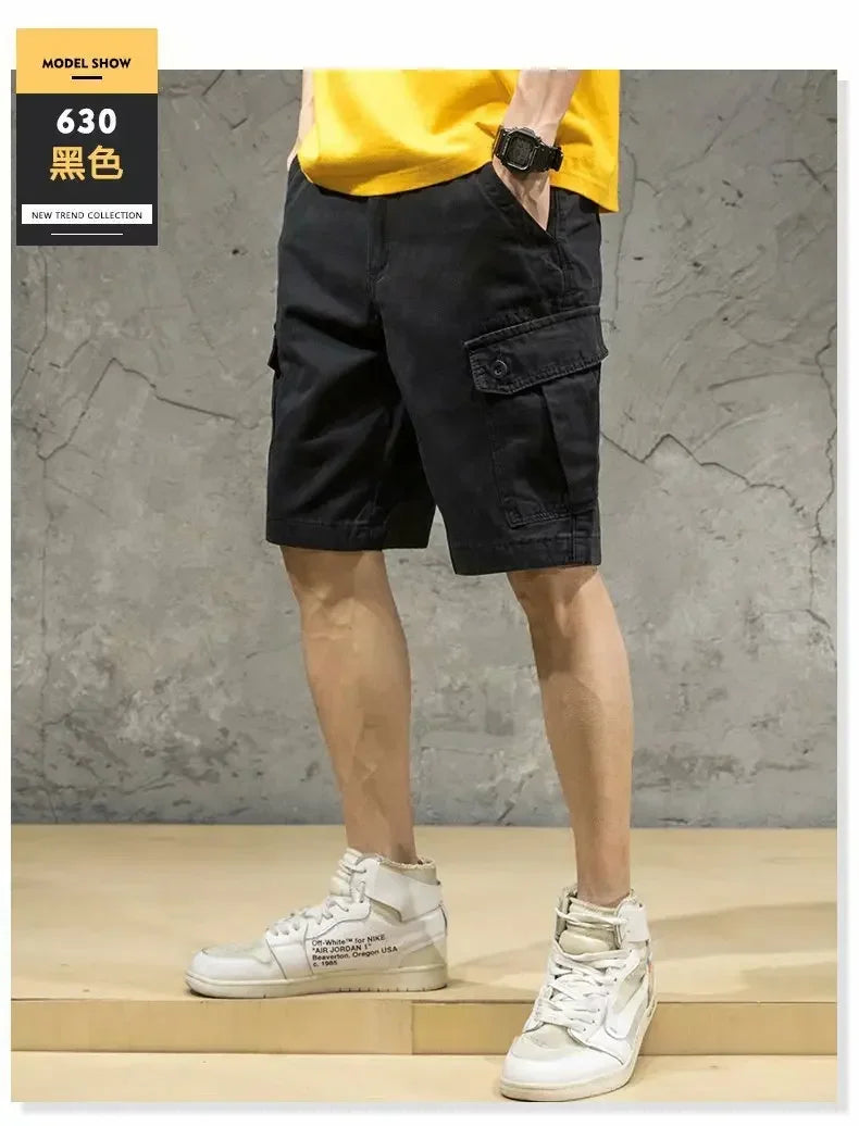 Leichte Herren-Sommershorts aus atmungsaktivem Leinen für Outdoor-Aktivitäten