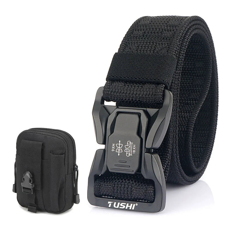 VATLY Soft Tactical Outdoor Gürtel Herren Nylon Schnellverschluss Hiking