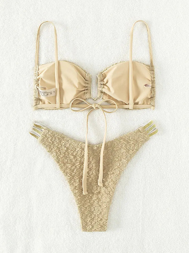 Floraler Bikini-Set mit Push-up-Effekt – Sexy Bademode für Damen am Strand oder Pool