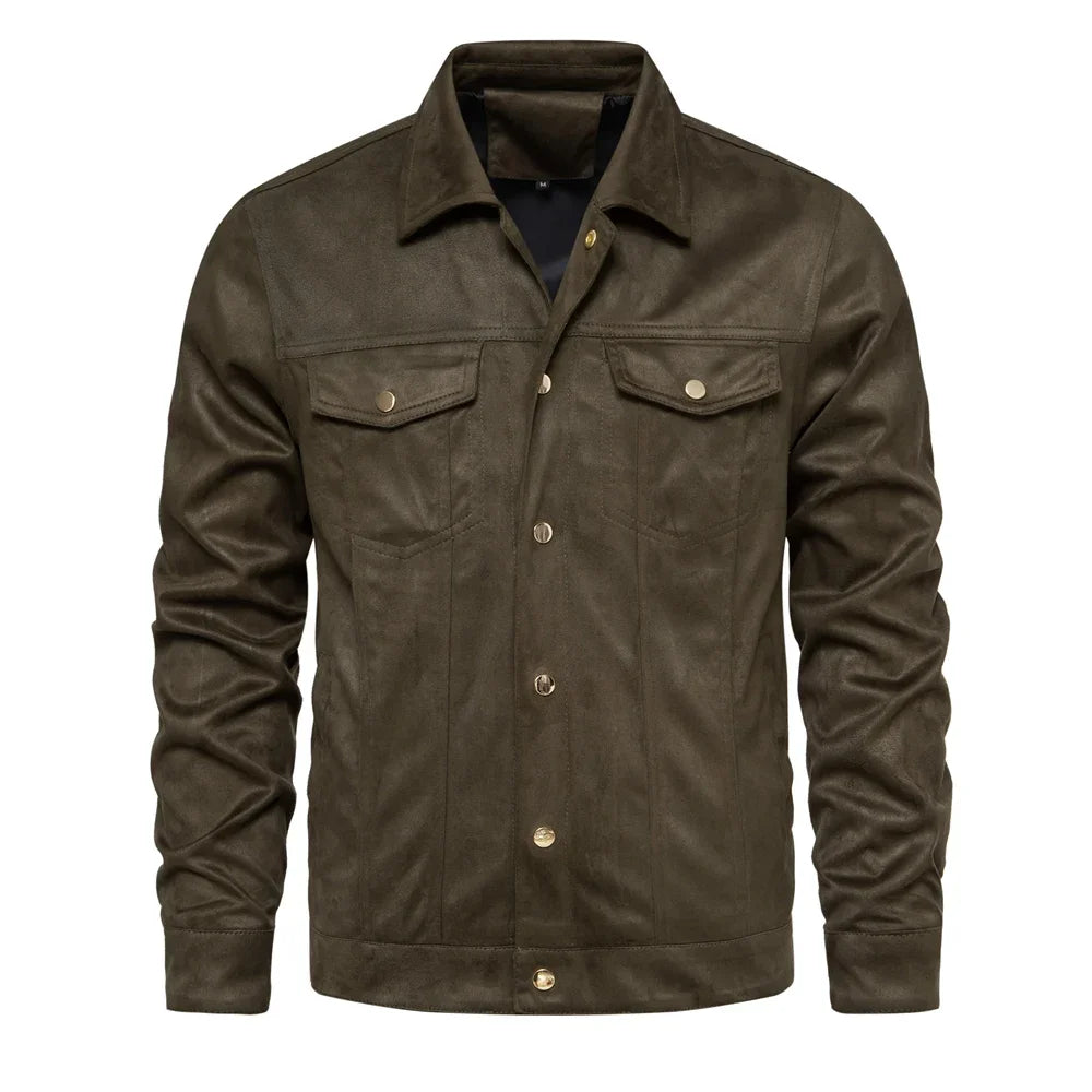 Herbst Winter Wildleder Lederjacke