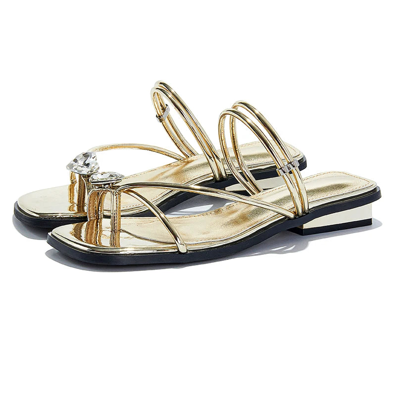 AIYUQI Damen-Hausschuhe, Sommer 2022, neue rutschfeste Dünnriemen-Sandalen für Damen, große Zehen-Clipping-Flip-Flops für Damen