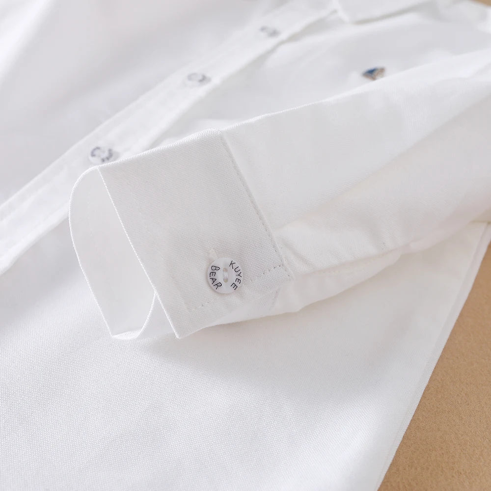 Jungen Kleidung Schuluniform Hemden Frühling Herbst Langarm Turn-Down Kragen Kinder hemd für Jungen Kinder Tops