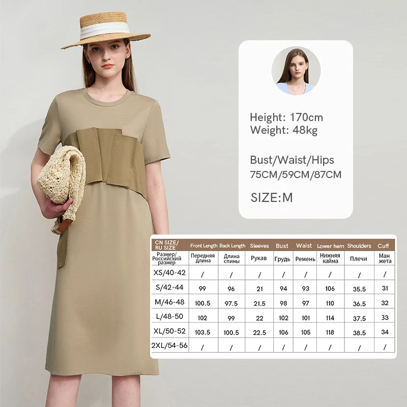 Elegantes Damen Sommerkleid Aus Viskose Strick Mit Lockerer Passform