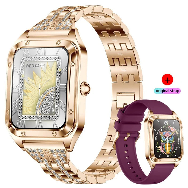Damen Smartwatch mit 1,57 Zoll Full Touch Screen und Gesundheits-Tracker