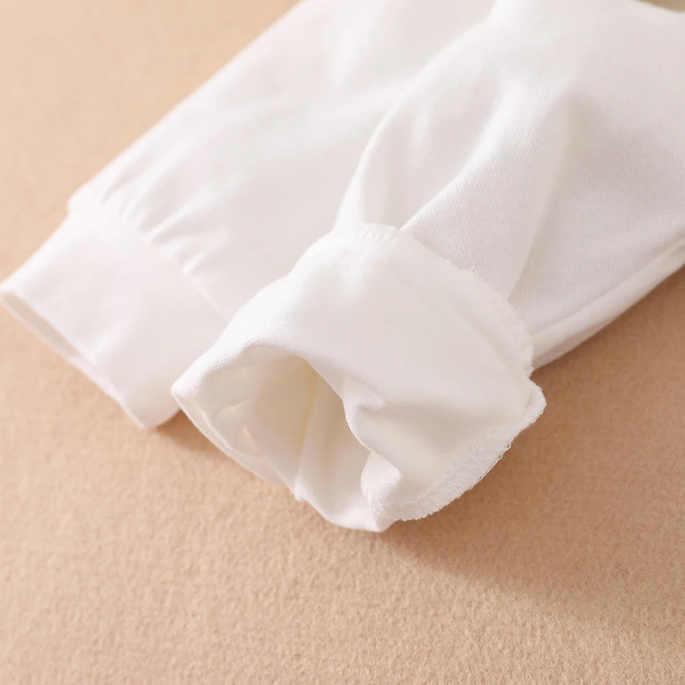 Mädchen-Shirt 2025, neues Kinder-Baby, niedliches Langarm-Top, junge Mädchen, Baumwolle, Stickerei-Shirt