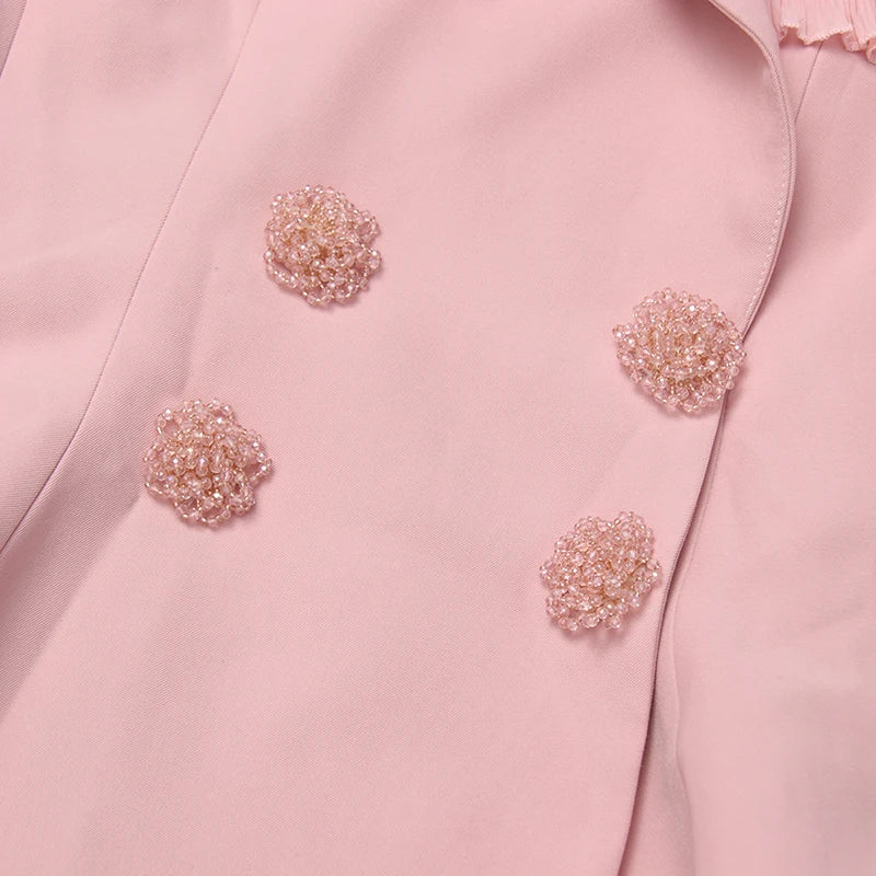 Langärmliges Damen-Patchwork-Kleid mit Rundhalsausschnitt und Polka-Dot-Design – modisch geschnürt