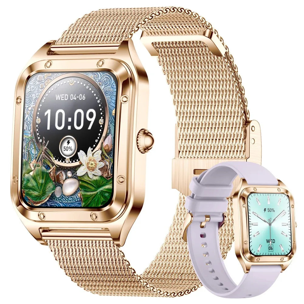 Damen Smartwatch mit 1,57 Zoll Full Touch Screen und Gesundheits-Tracker