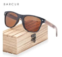 Sonnenbrille Holz Walnuss polarisiert UVA/B Schutz leicht Herren