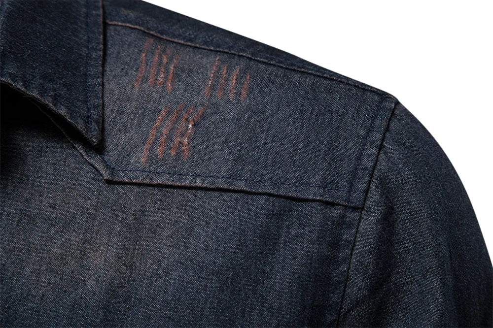 Herren Langarm Hemd aus elastischer Baumwolle im Casual Stil für Designer Kleidung