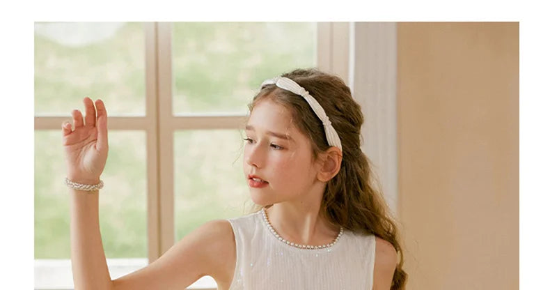 Ärmelloses Sommerkleid für Mädchen in Hellgelb – ideal für Geburtstage, Hochzeiten und festliche Anlässe