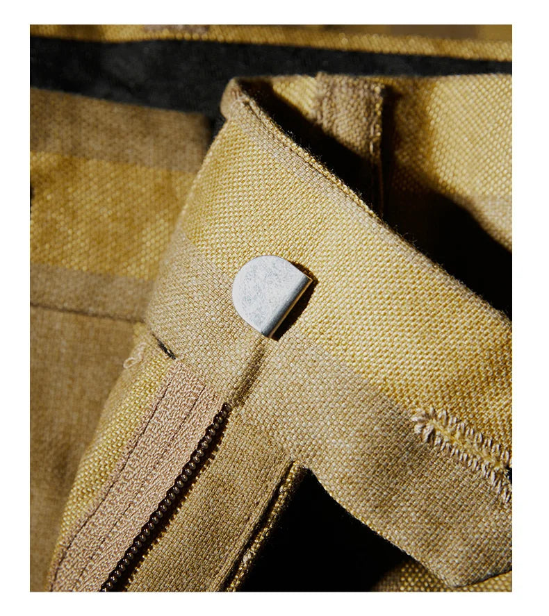 Luxuriöses Herrenanzug-Set mit Blazer, Weste und Hose in Khaki-Streifen – Slim Fit für Hochzeit, Party oder Bühne.