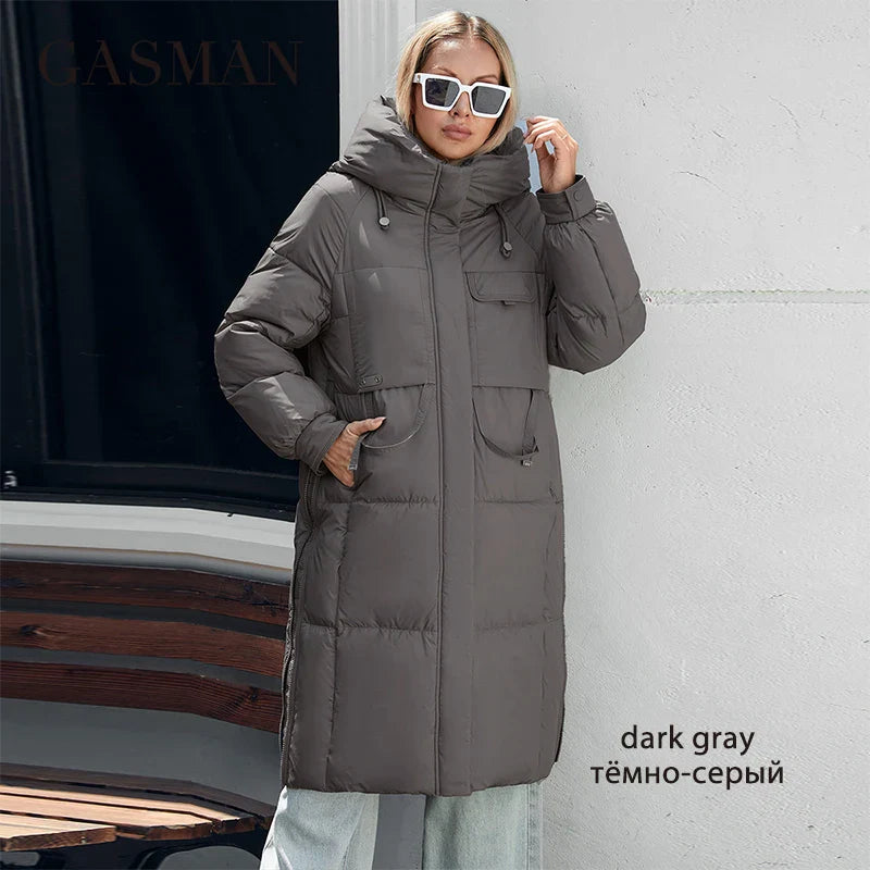 Kurze Damen-Steppjacke mit Kapuze und Taschen – modisch und lässig für Frühling und Herbst
