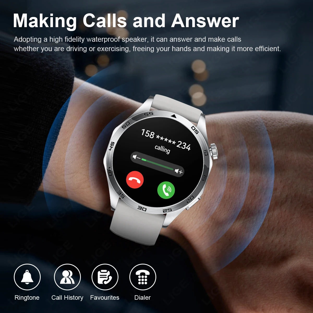 LIGE EKG AI Gesunde Diagnose Smart Uhr Männer Blut Sauerstoff Blutdruck Schlaf Überwachung Bluetooth Anruf Gesundheit Smartwatch Frauen