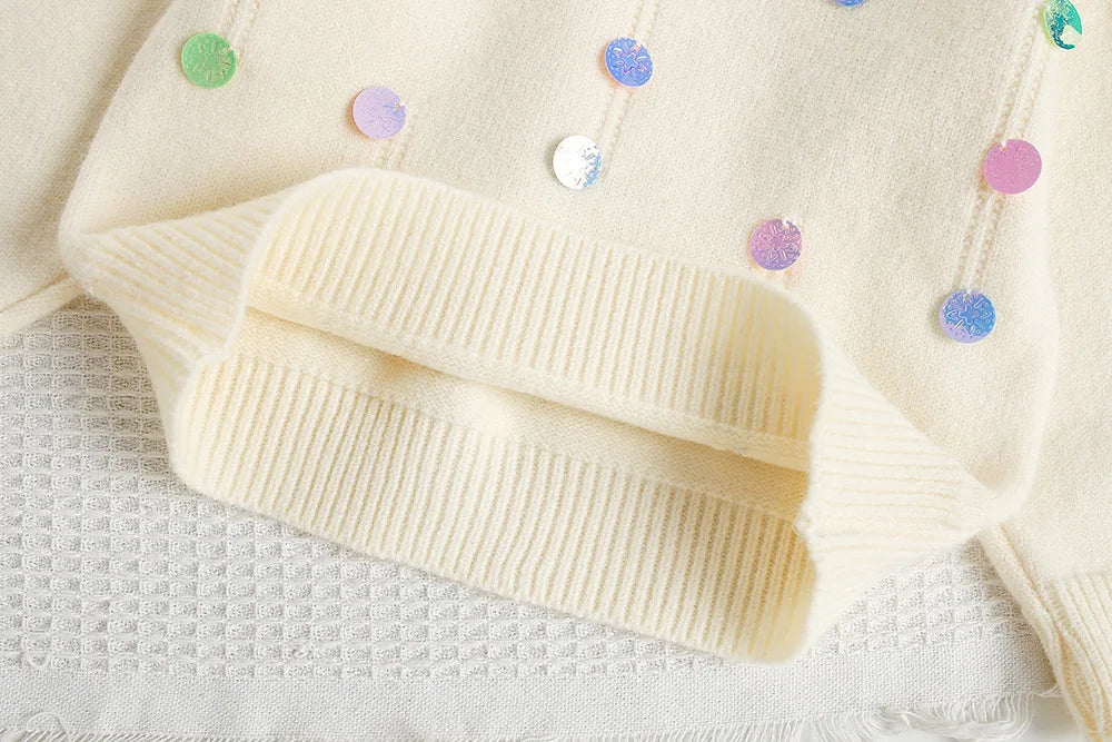 Mädchen Pullover mit bunten Pailletten für Kinder im Alter von 1-5 Jahren