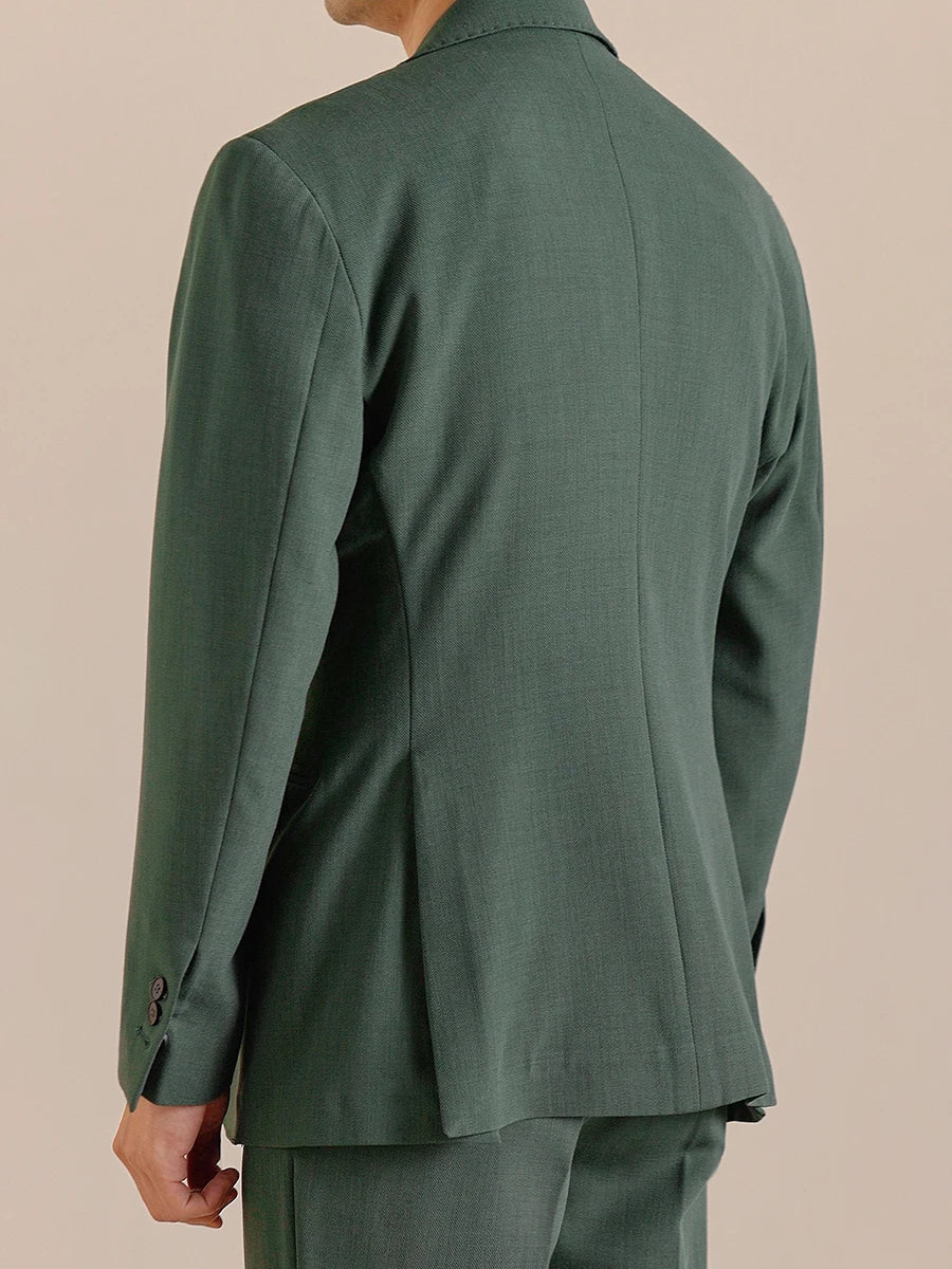Eleganter Herrenanzug in Slim-Fit mit Blazer, Weste und Hose in Tiefblau – ideal für Hochzeit oder Business.