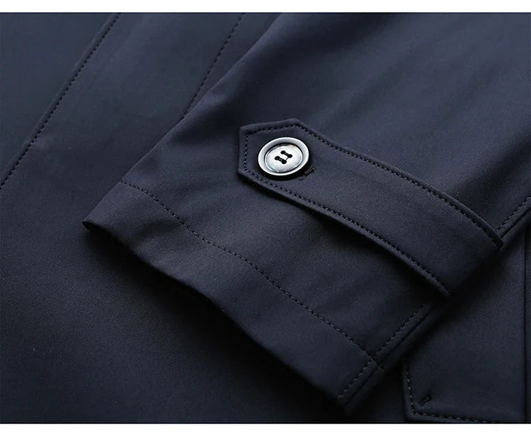 Langer Trenchcoat für Herren – Leichtmantel für Frühling & Herbst