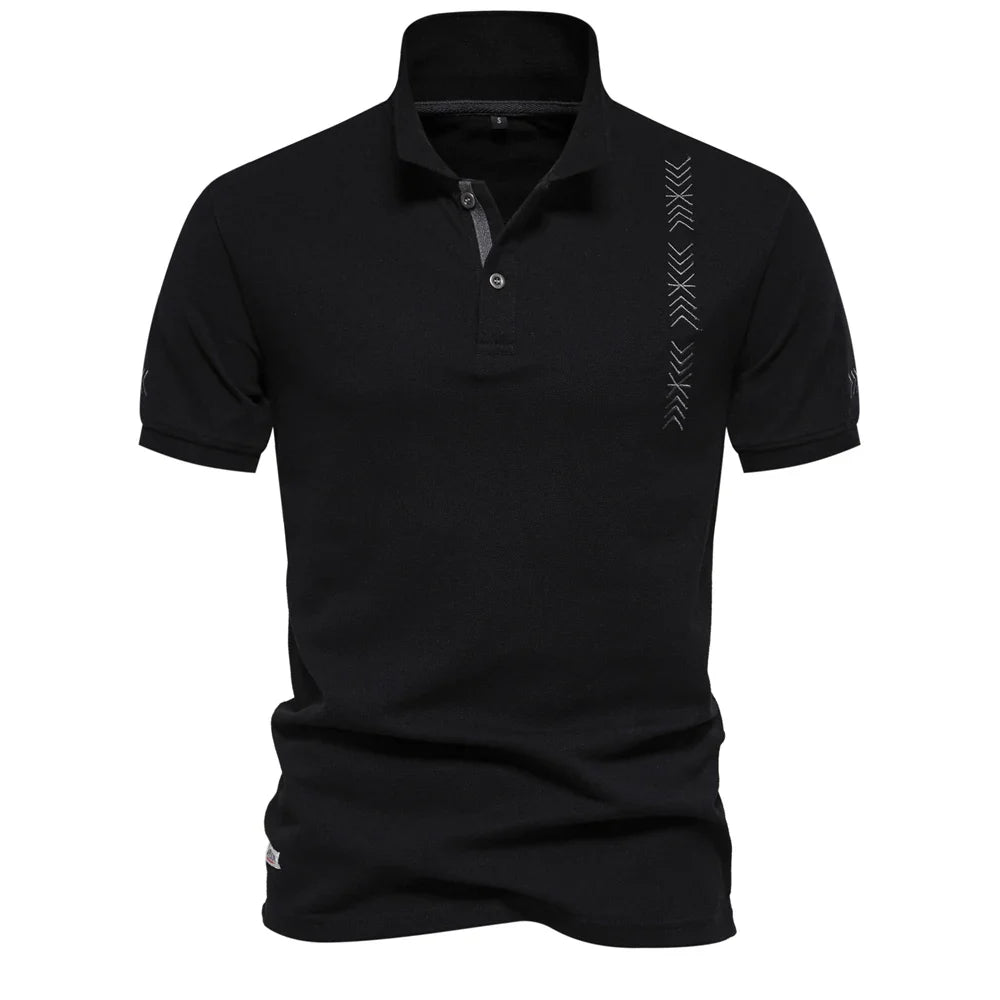 Herren-Rippstrick-Poloshirt mit atmungsaktiven Streifen und bequemem Kragen – hochwertiges Freizeitshirt