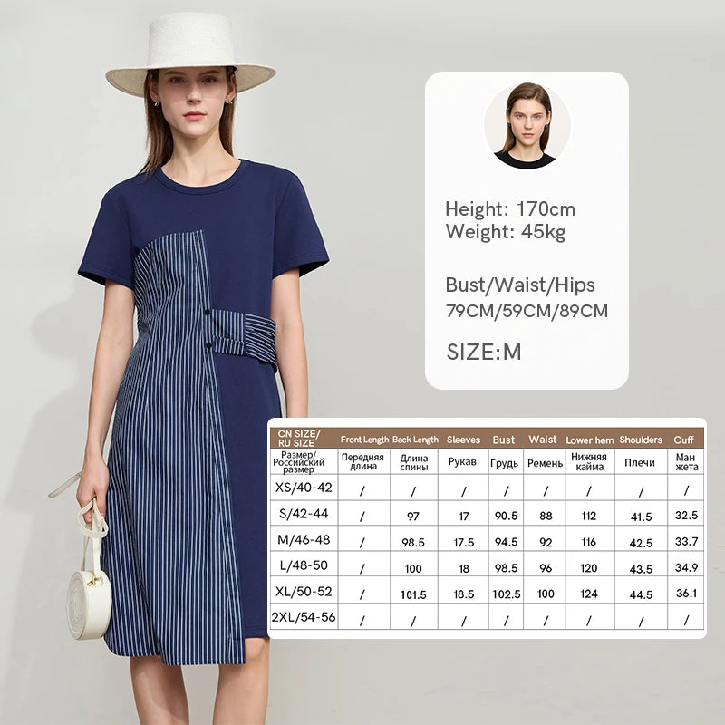 Trendiges Sommerkleid Mit Rundhals Und Kurzarm Für Damen Elegant
