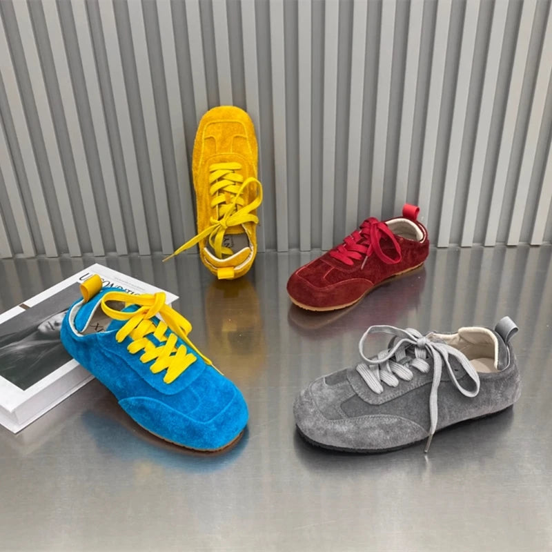 AIYUQI 2025 neue frauen flache schuhe Echt leder retro turnschuhe schuhe frauen Große größe modische Forrest Gump weibliche schuhe
