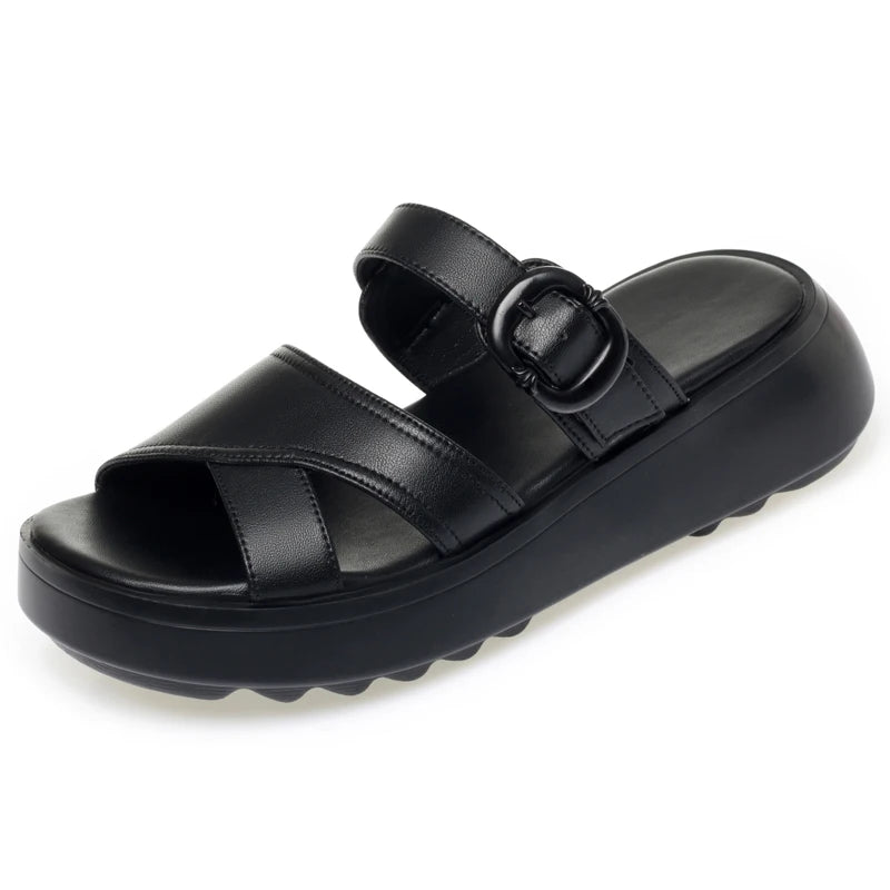 Damen Plattform Hausschuhe Römisch Strandschuhe